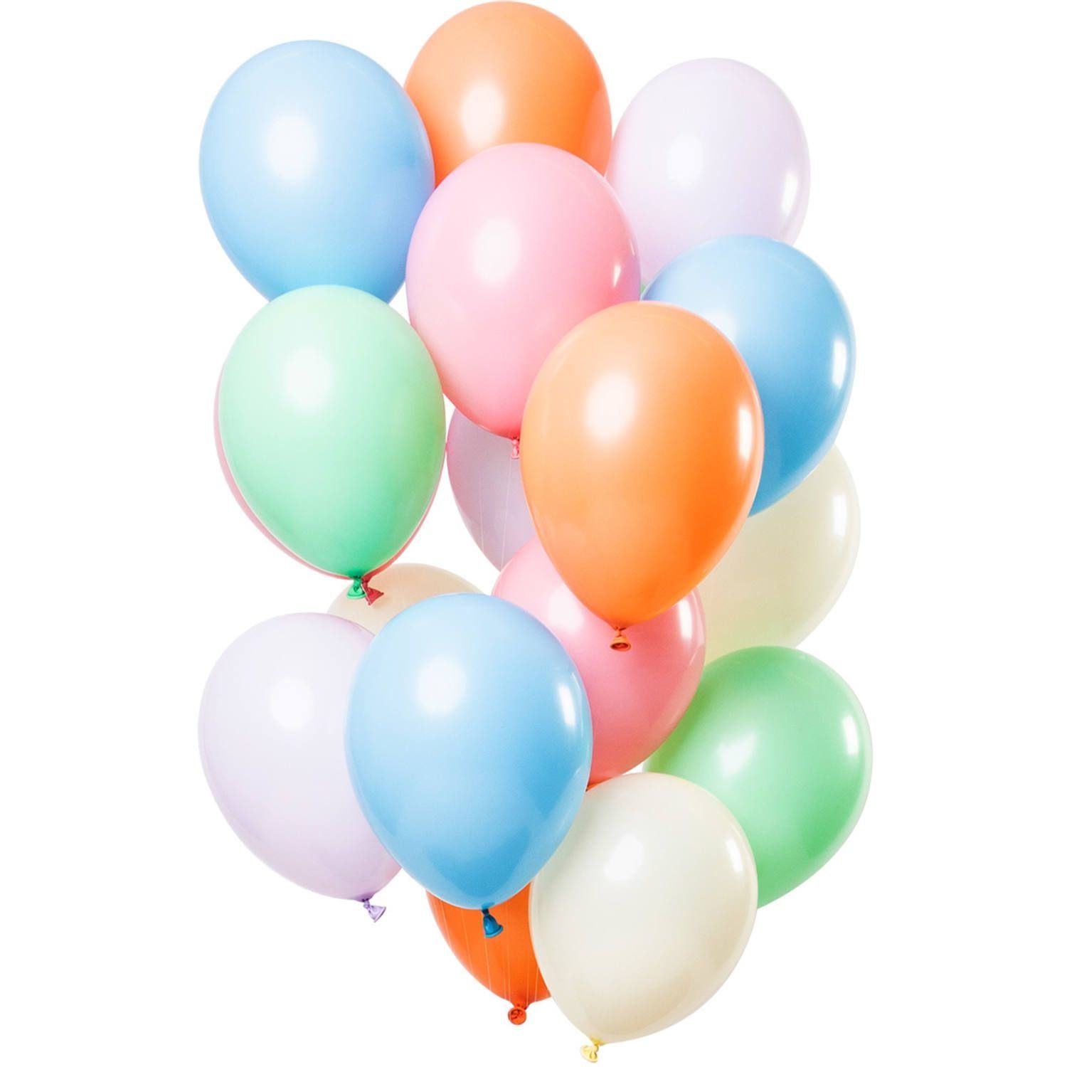 15 ballonnen pastel kleurenmix 30cm