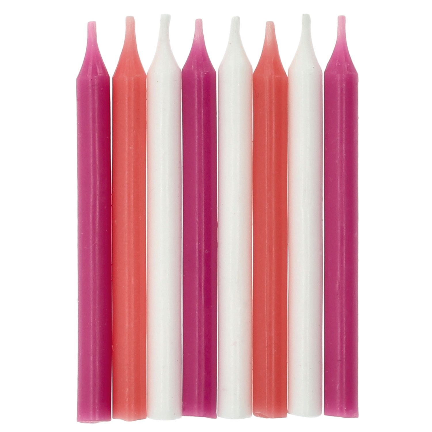 16 Kaarsen Roze Kleuren 6 cm