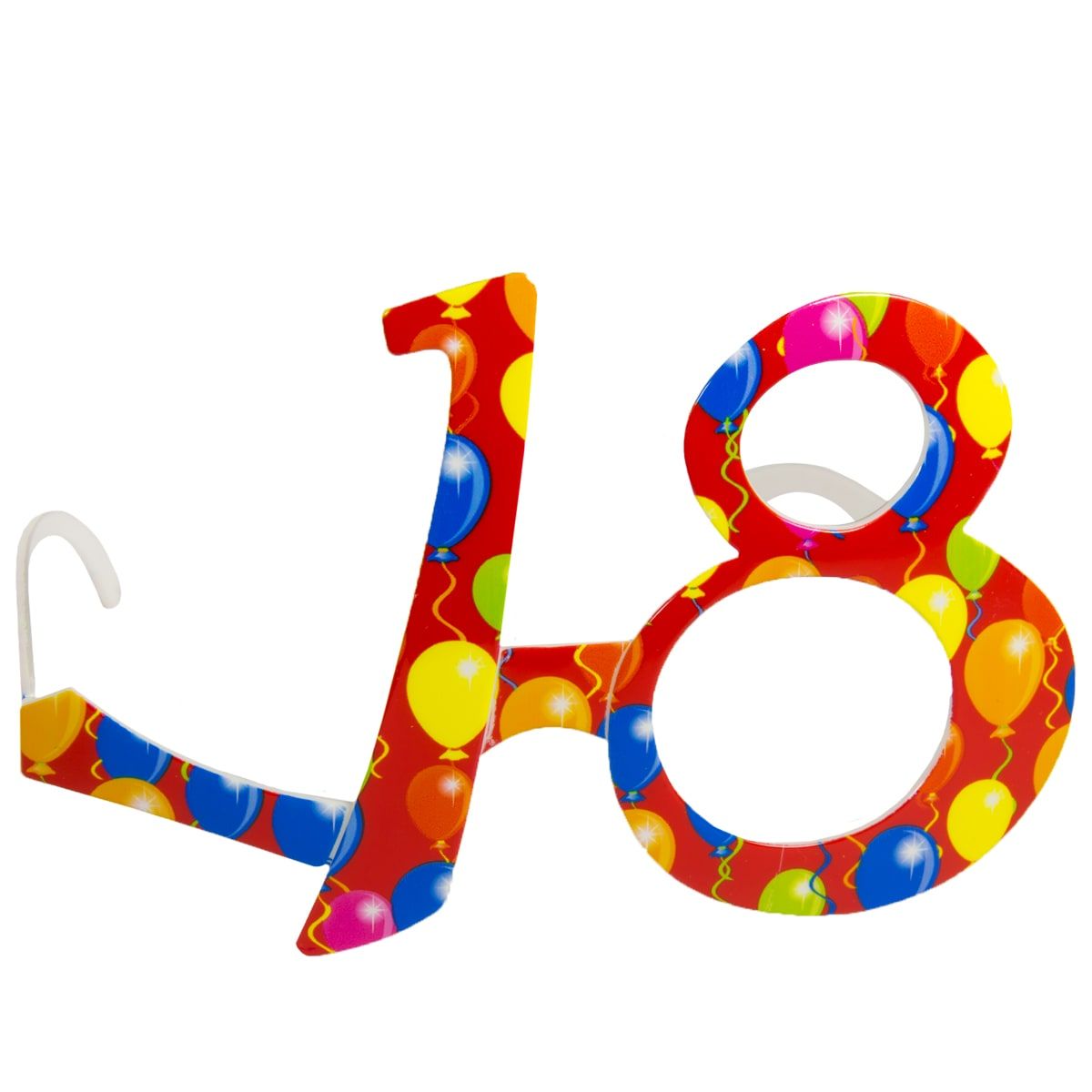 18 Jaar Ballonnen Feest Bril Rood