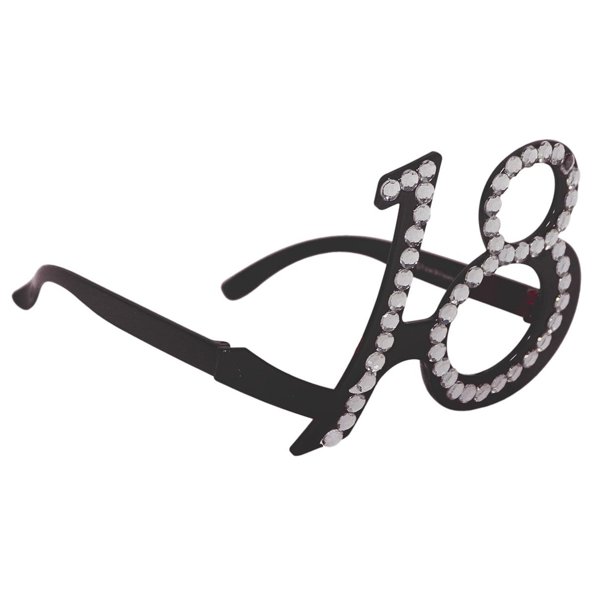 18 Jaar Diamant Feest Bril Zwart