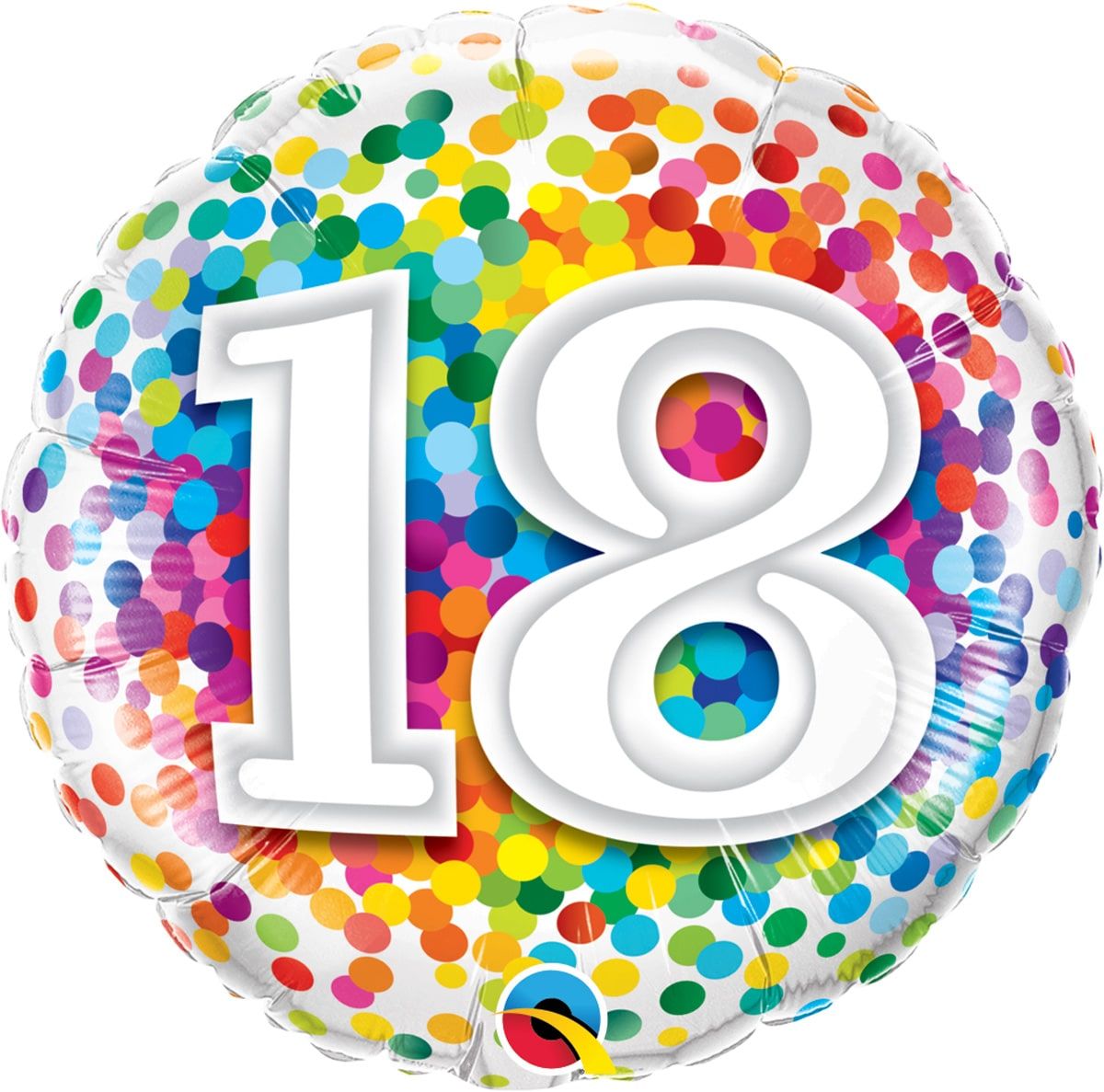 18 jaar regenboog confetti folieballon