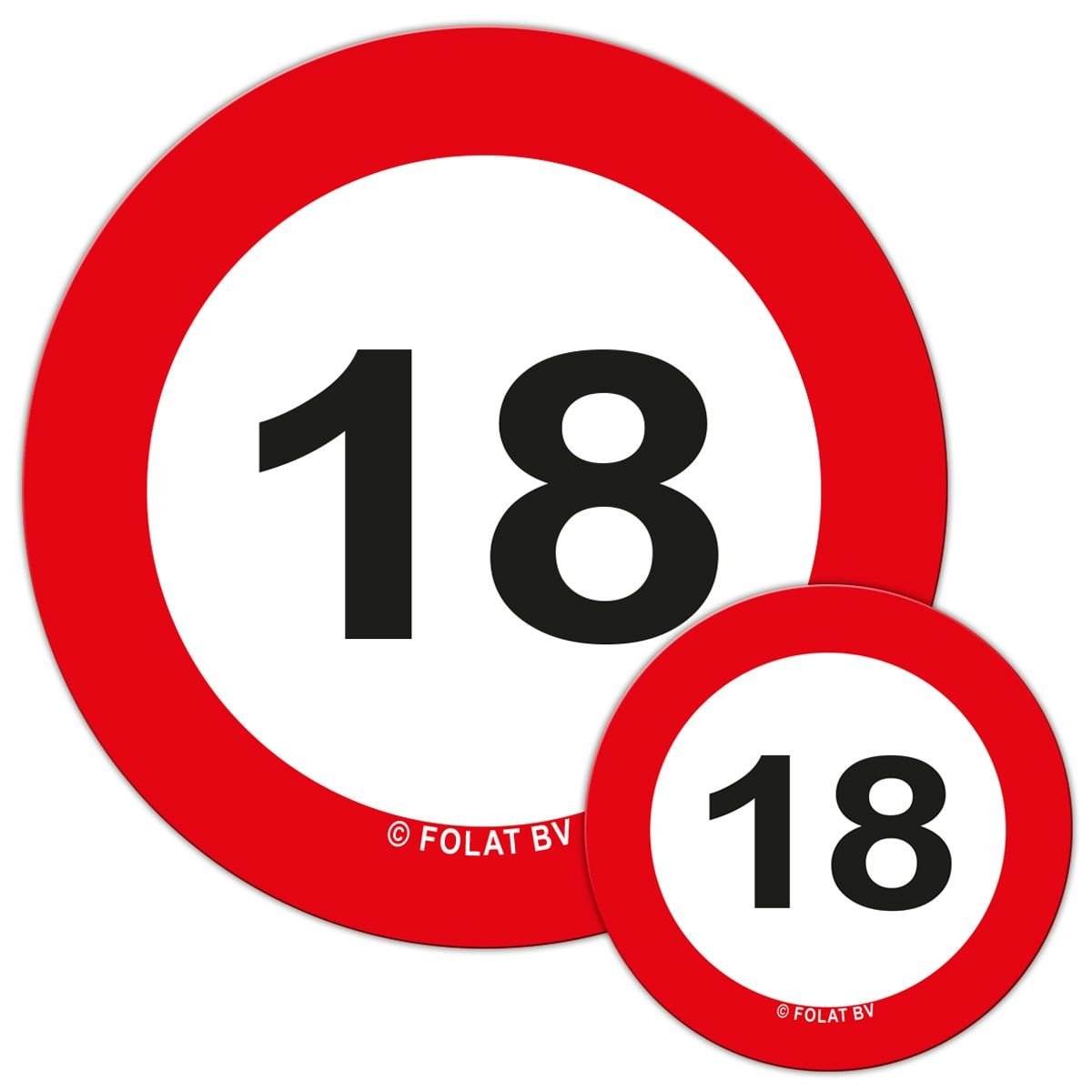 18 Jaar Verkeersbord Confetti 48St.