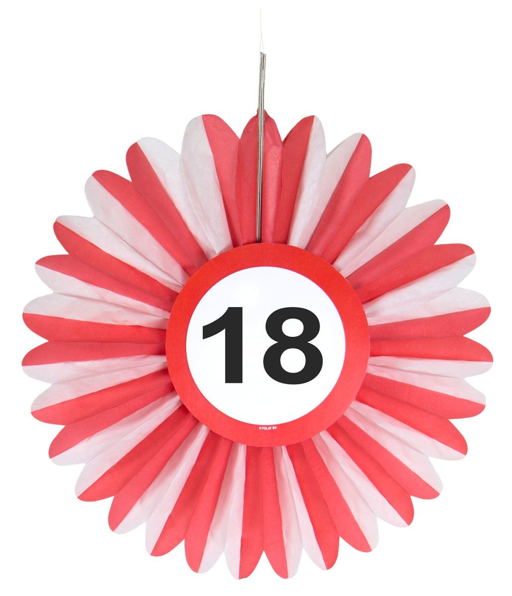 18 Jaar Verkeersbord Honingraat Waaiers 3 Stuks