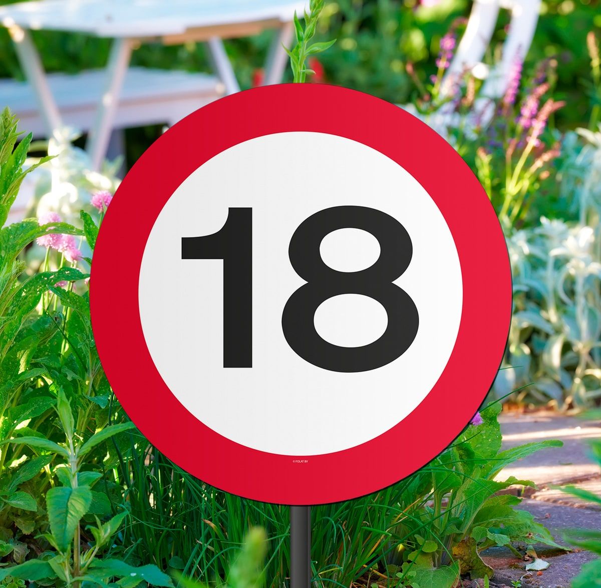 18 Jaar Verkeersbord Tuinbord Decoratie