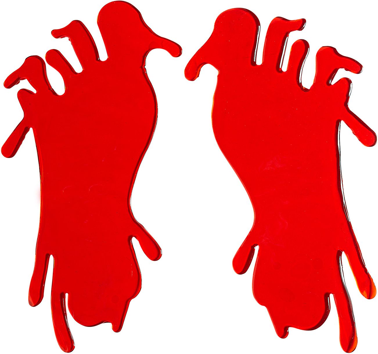 2 Bloedige Voet Raam Stickers