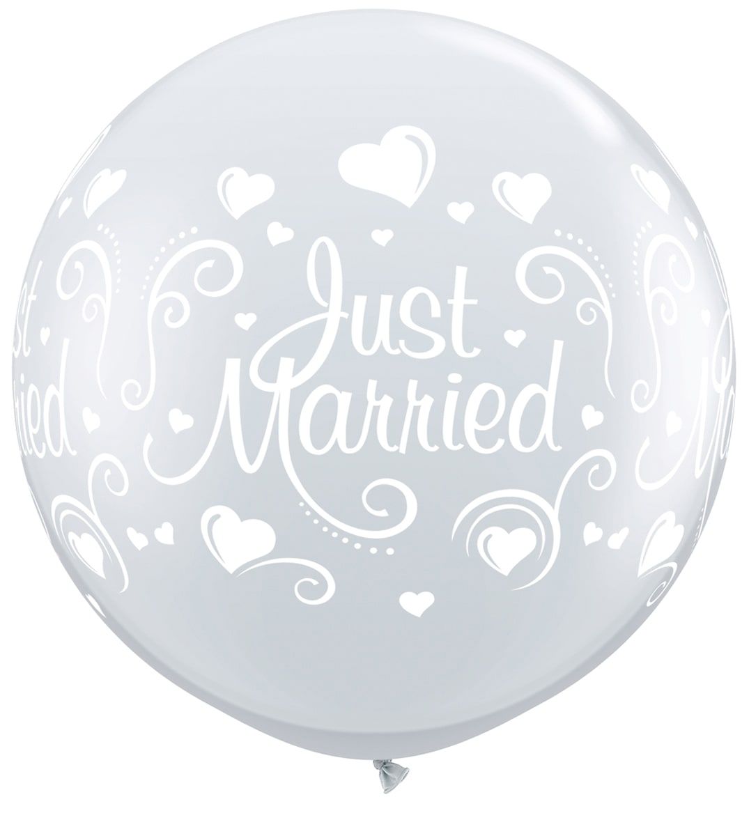 2 Just Married Ballonen Diamond Xl 90cm