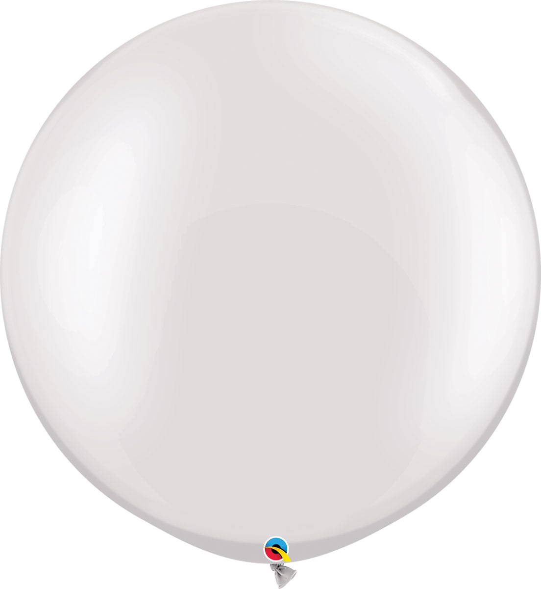 2 pearl witte ballonnen XL 90cm