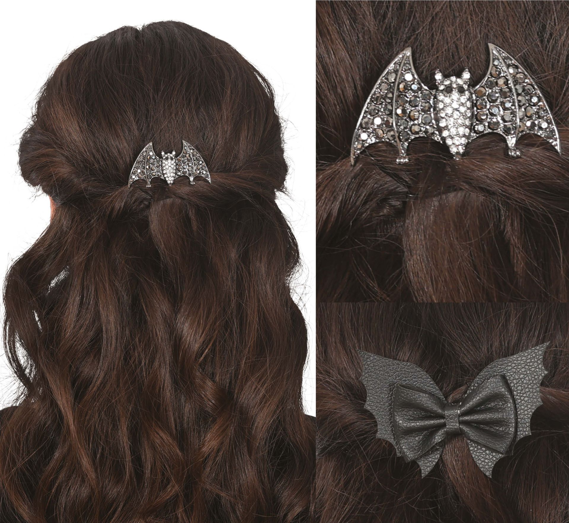 2 Vleermuis Haarclips Halloween