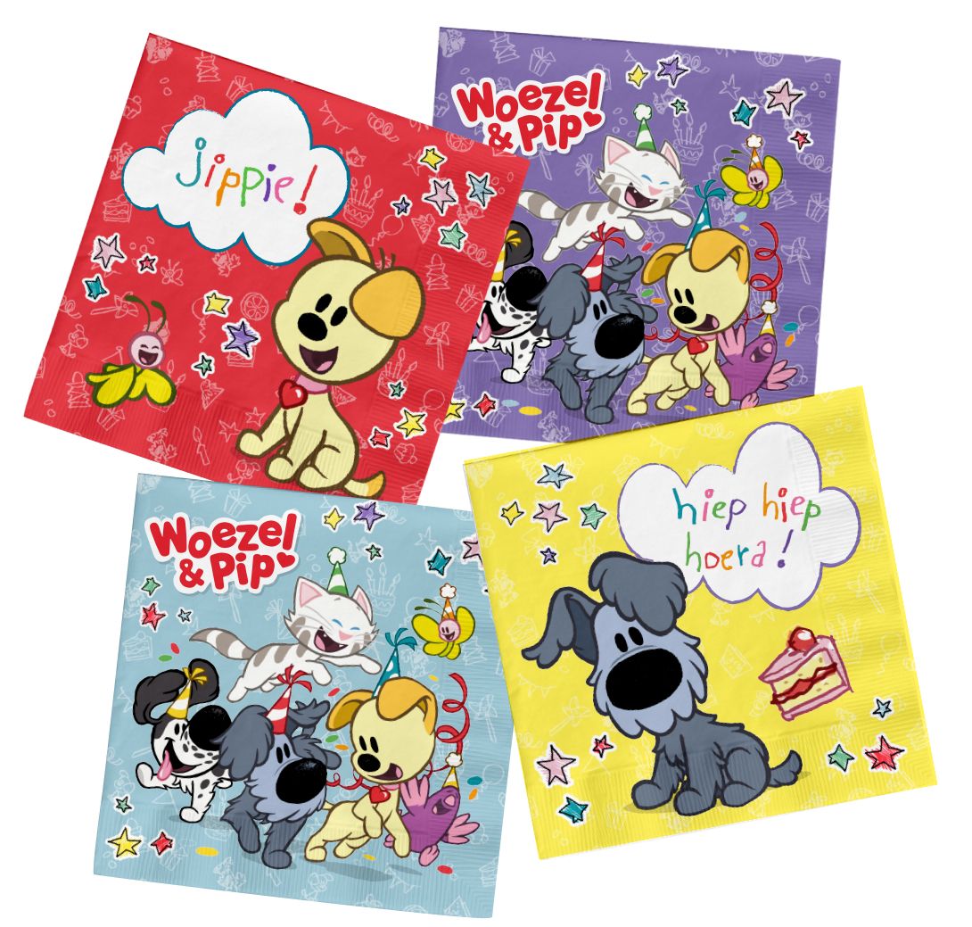 20 Servetten Woezel & Pip 33x33cm