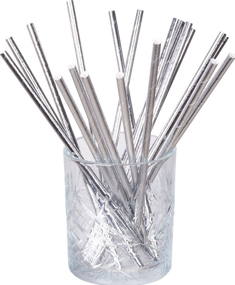 20 Zilveren Rietjes Papier