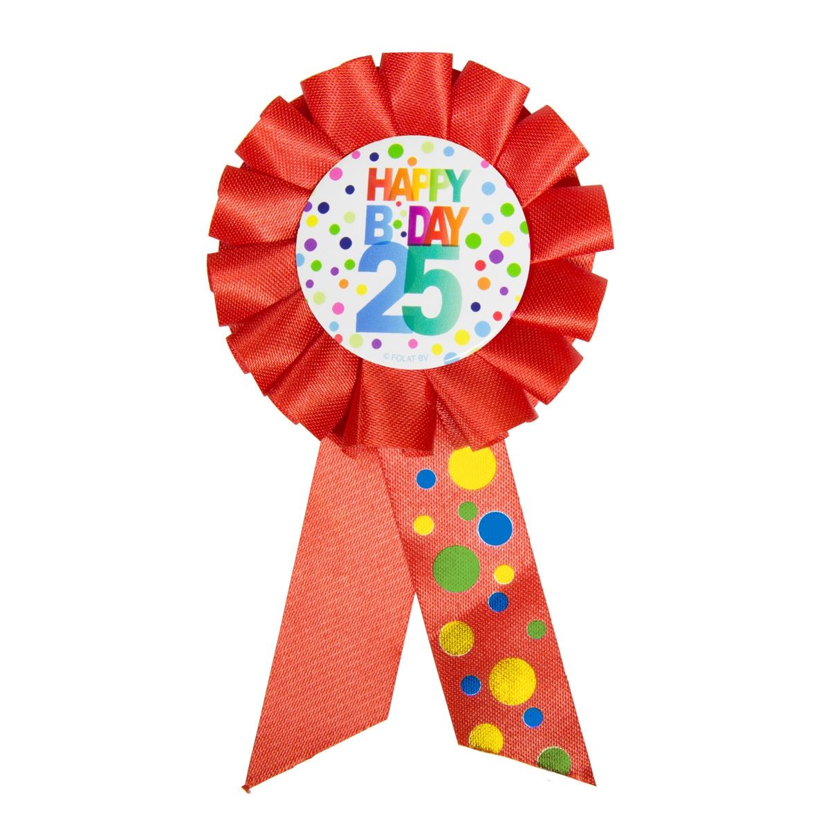 25 Jaar happy birthday stippen rozet