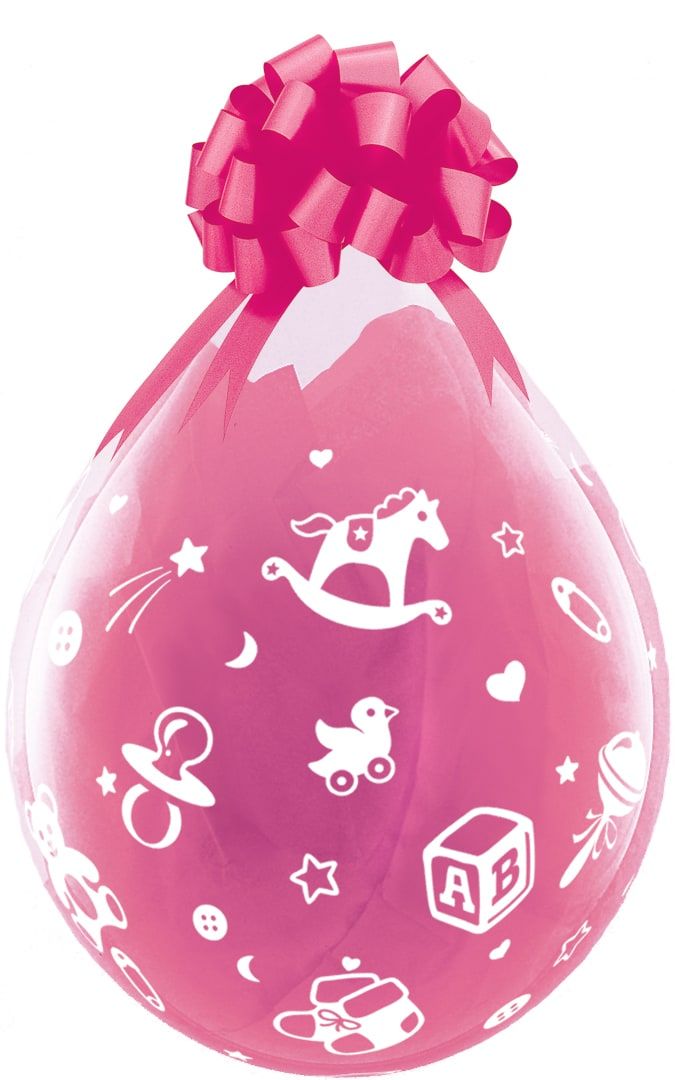 25 Stuffer Ballonnen Baby's Nursery Roze 45cm