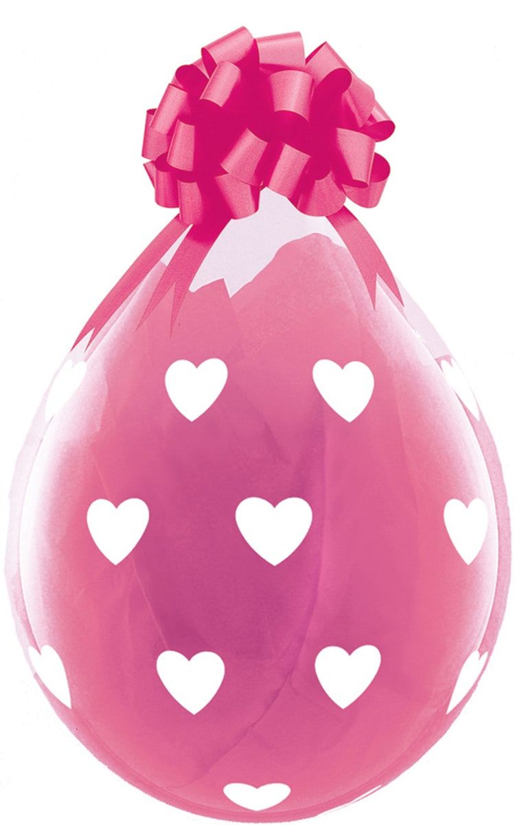 25 Stuffer Ballonnen Hatjes Roze 45cm
