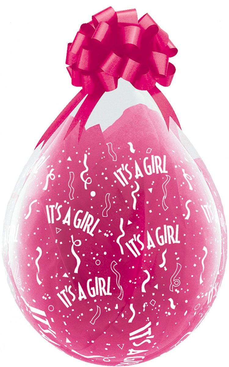 25 Stuffer Ballonnen It's A Girl Roze 45cm