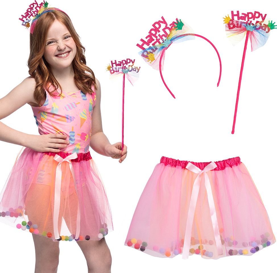 3-Delige Accessoireset Verjaardag ''Happy Birthday''