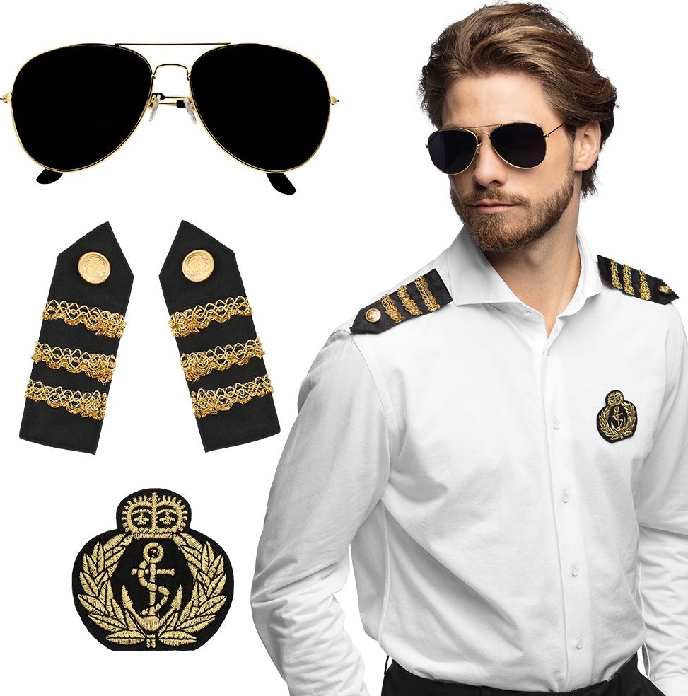 3-Delige Kapitein Accessoire Set