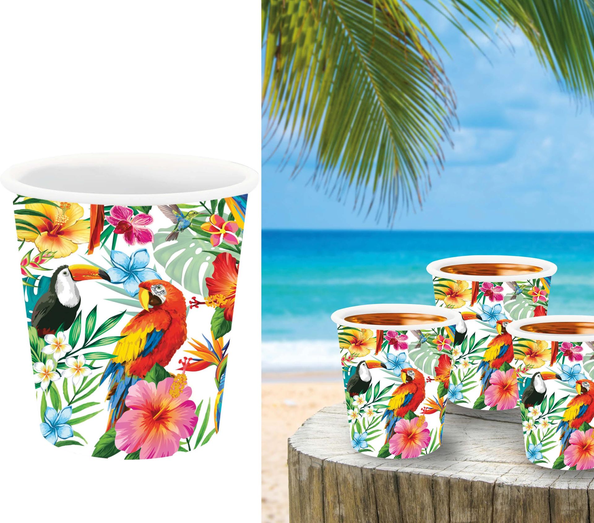 3 Wegwerp Shotglazen Zomerfeest Jungle