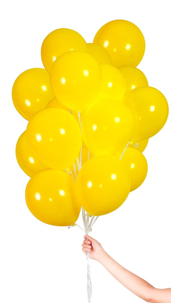 30 gele ballonnen met lint 23cm