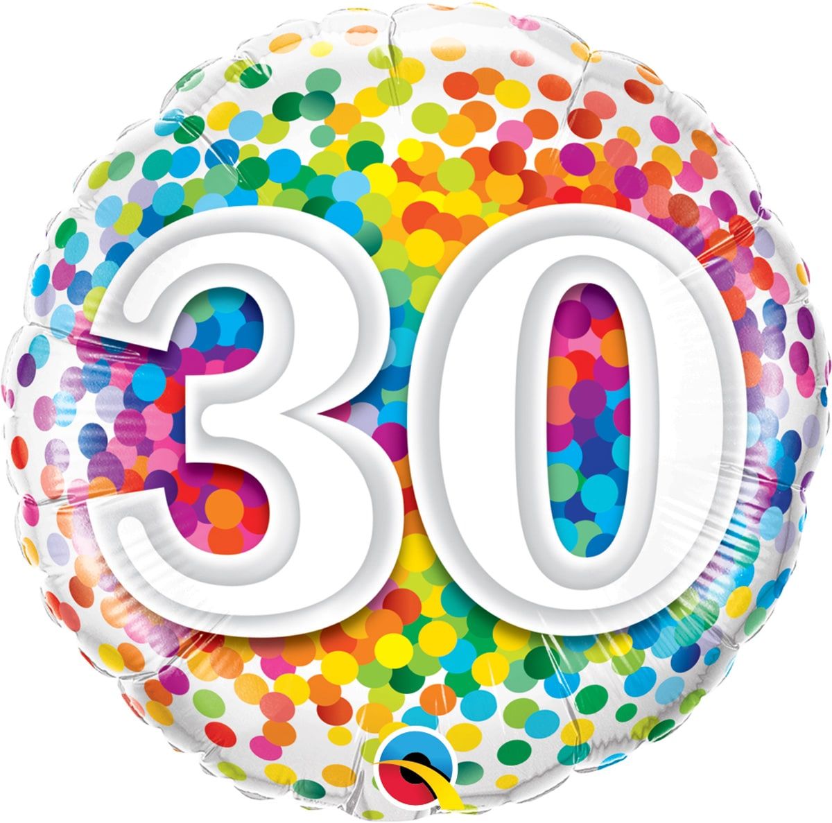 30 jaar regenboog confetti folieballon