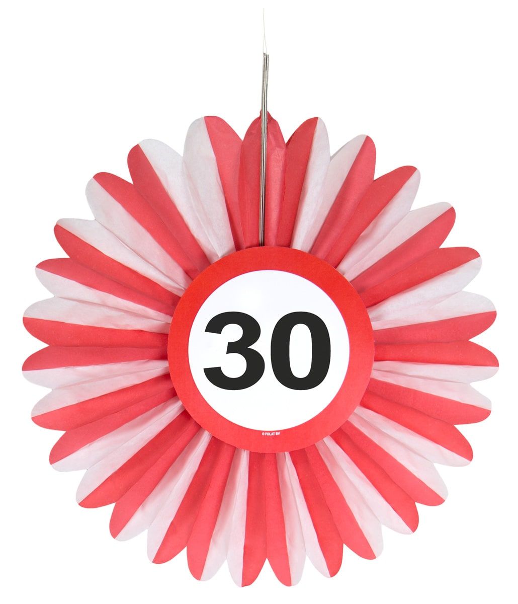 30 Jaar Verkeersbord Honingraat Waaiers 3 Stuks