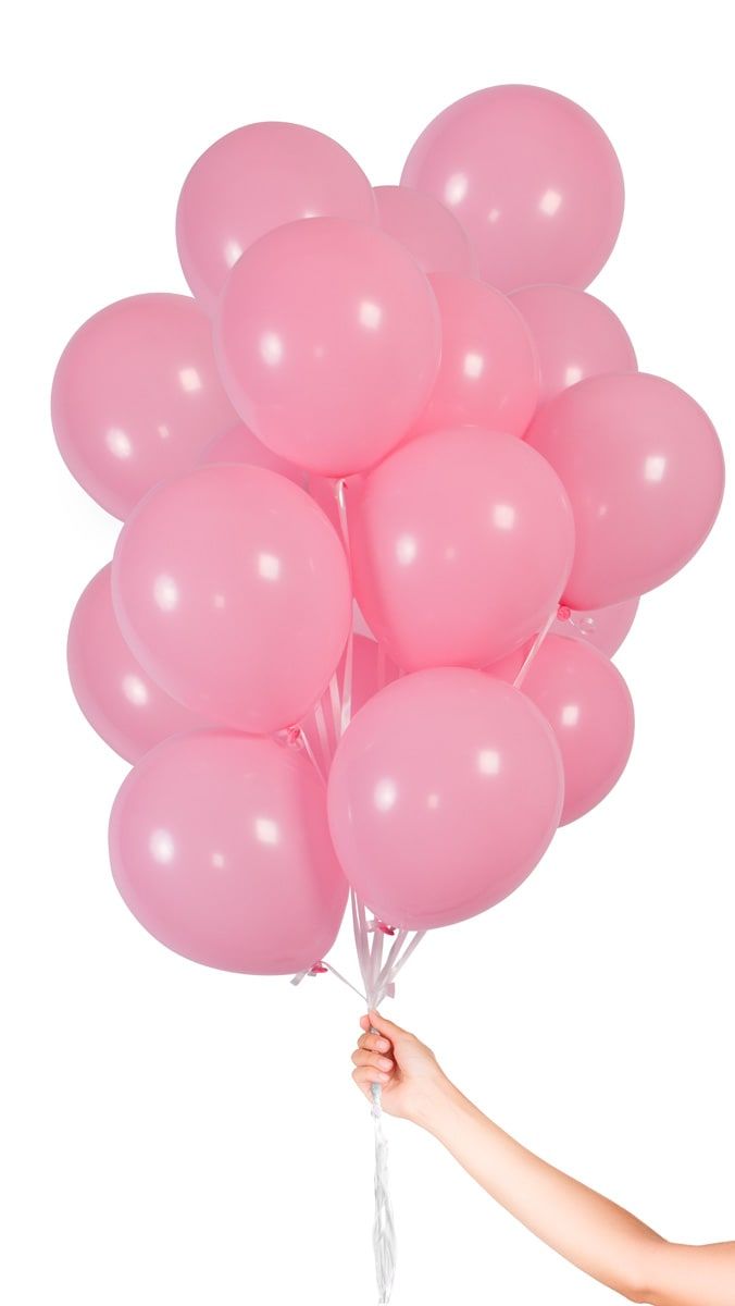 30 lichtroze ballonnen met lint 23cm