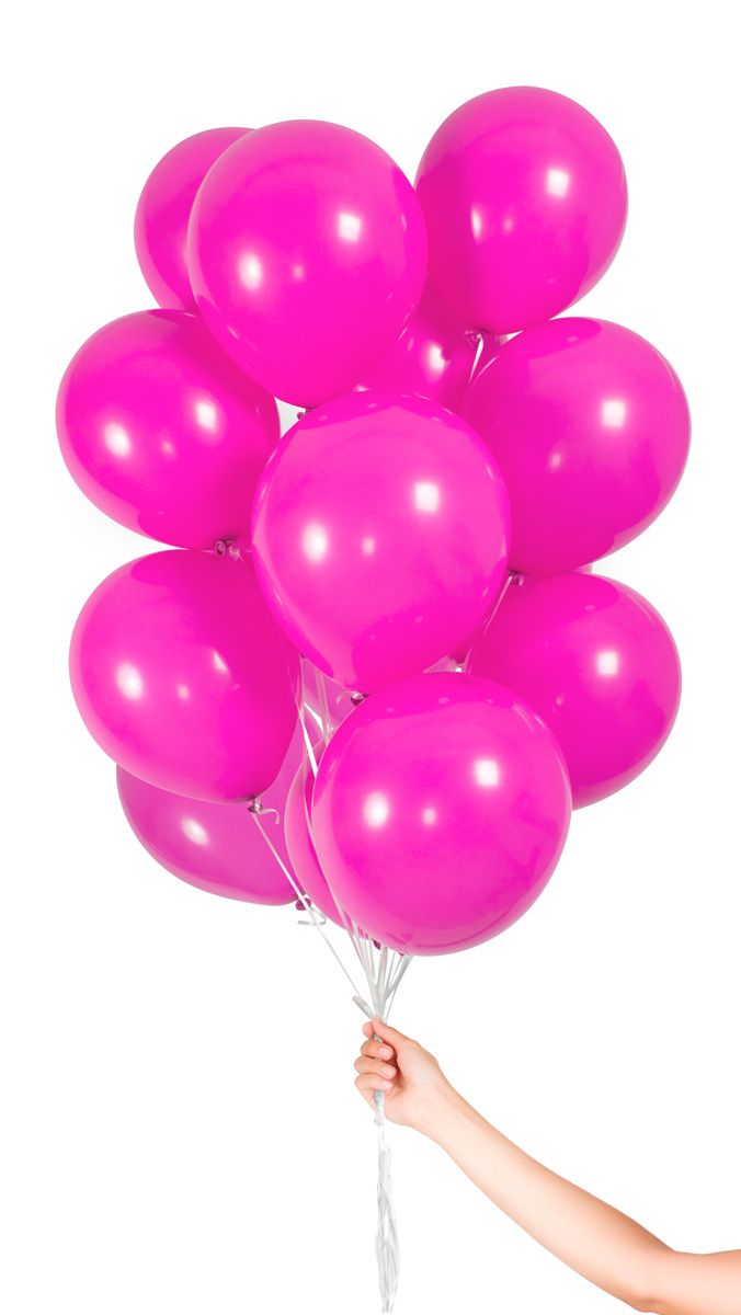 30 Magenta Roze Ballonnen met Lint 23cm