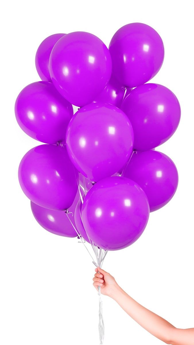 30 paarse ballonnen met lint 23cm