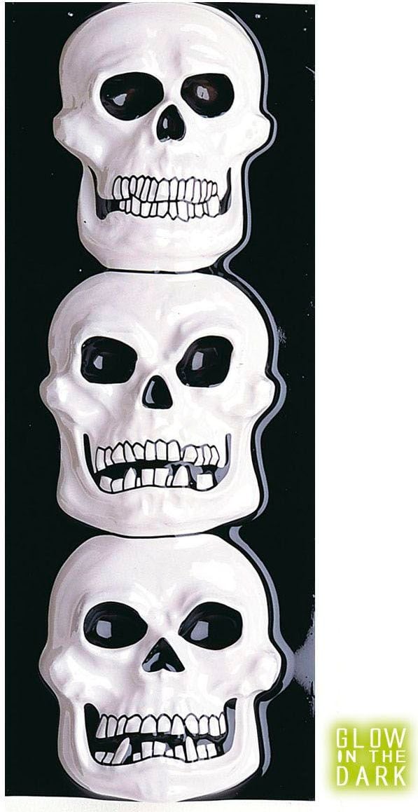 3D glow in the dark schedel decoratie