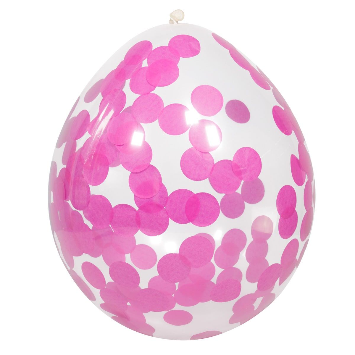 4 ballonnen met roze confetti 30cm