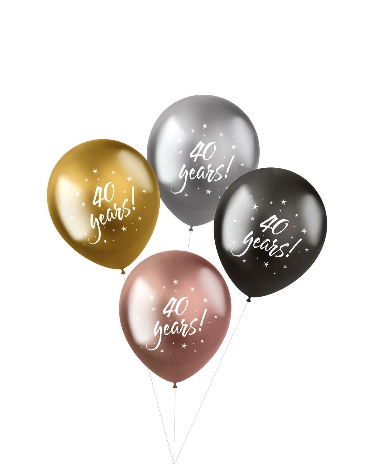 40 Years Ballonnen Metallic Shimmer