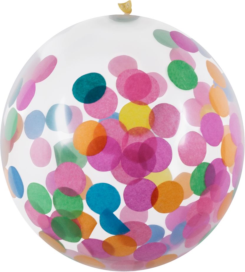 5 gekleurde confetti ballonnen