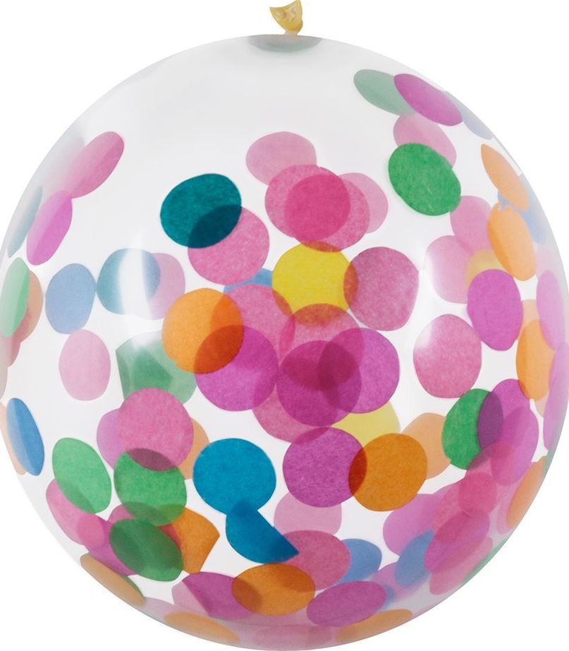 5 Gekleurde Confetti Ballonnen