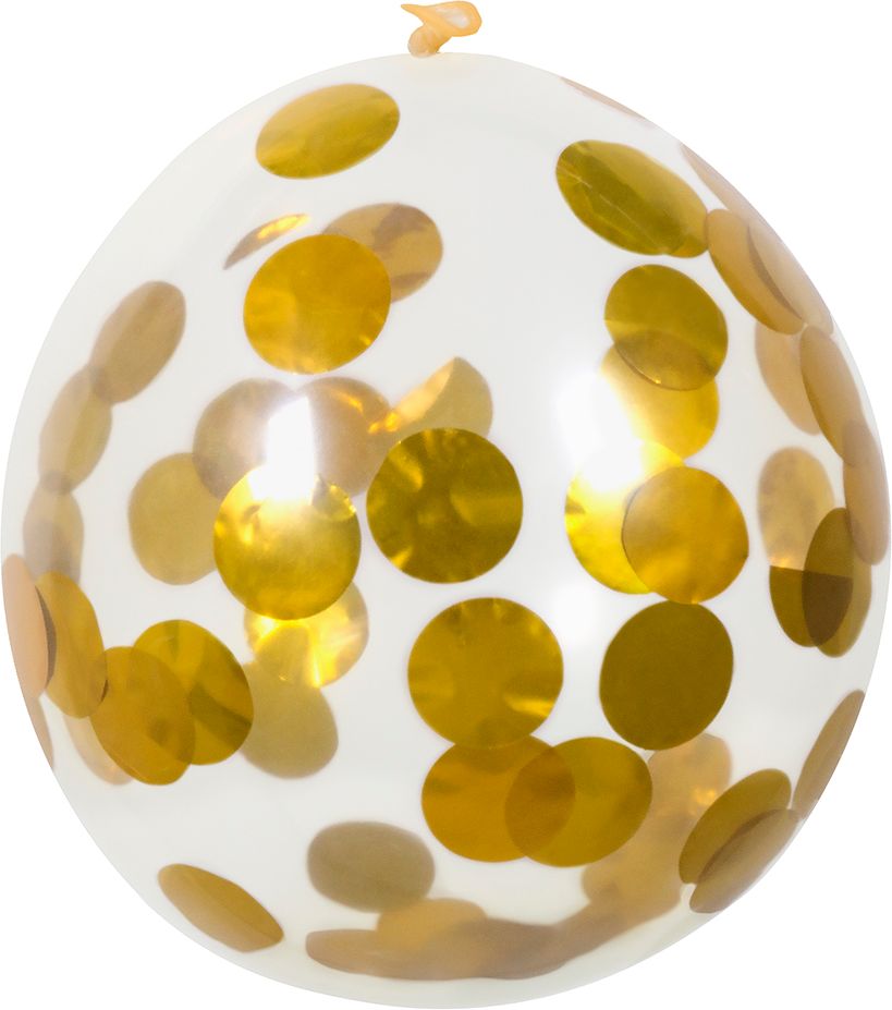 5 gouden confetti ballonnen