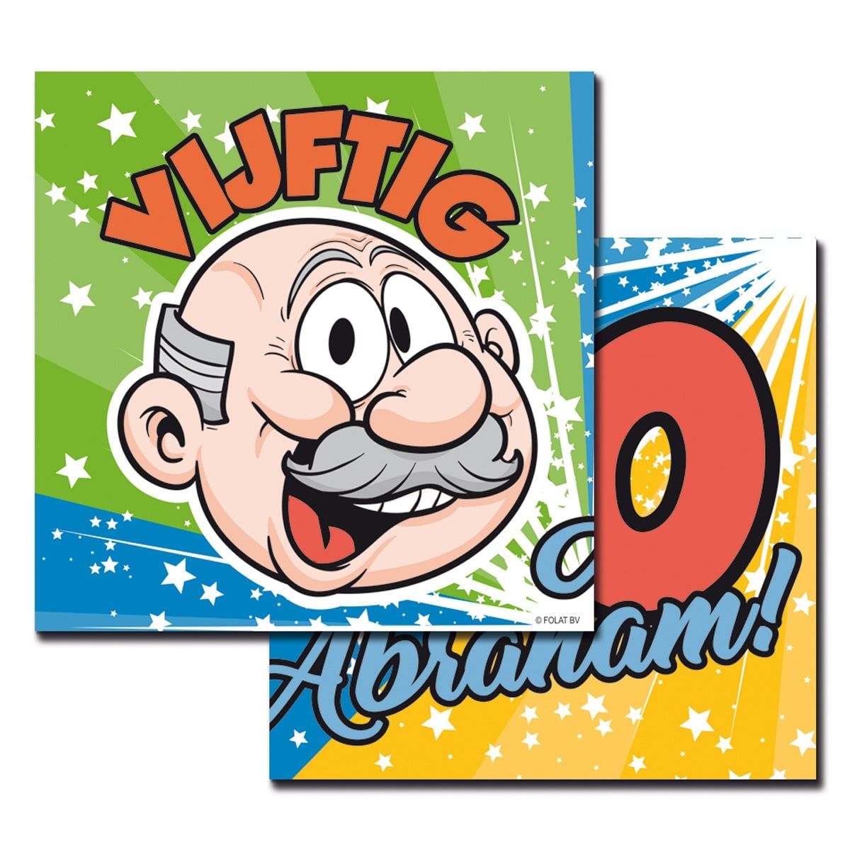 50 Jaar Abraham Regenboog Servetten 20 Stuks