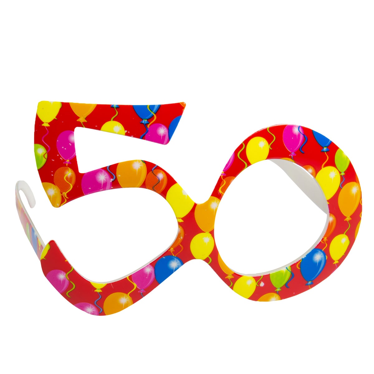 50 jaar ballonnen feest bril rood