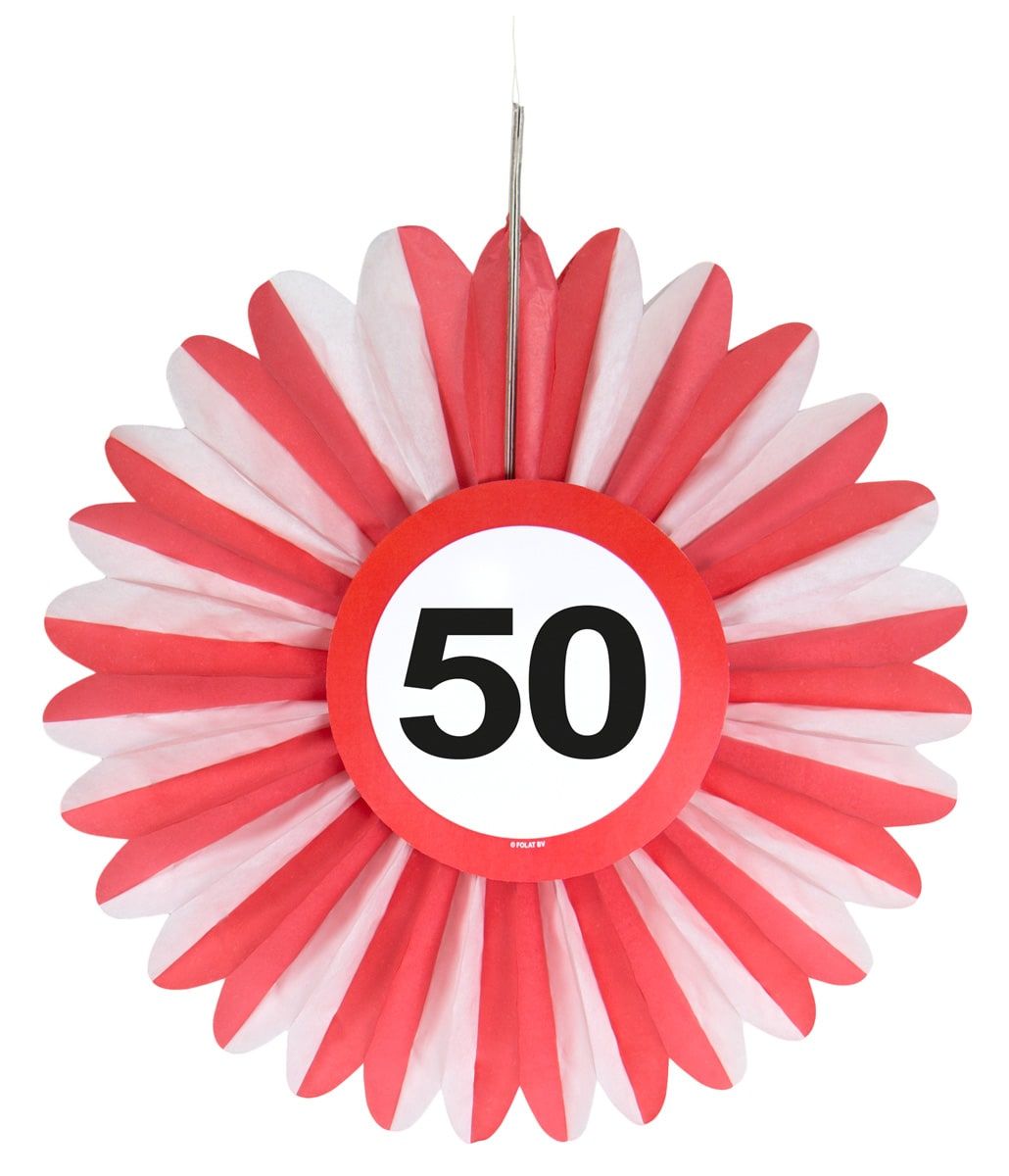 50 Jaar Verkeersbord Honingraat Waaiers 3 Stuks