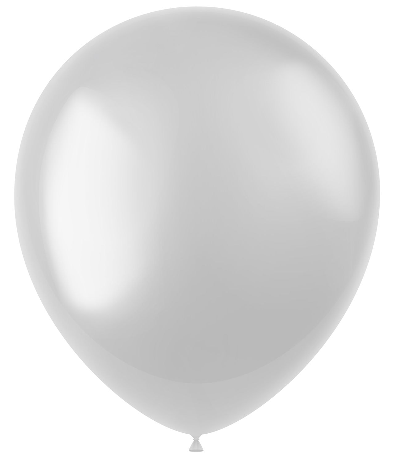50 metallic ballonnen pearl white 33cm