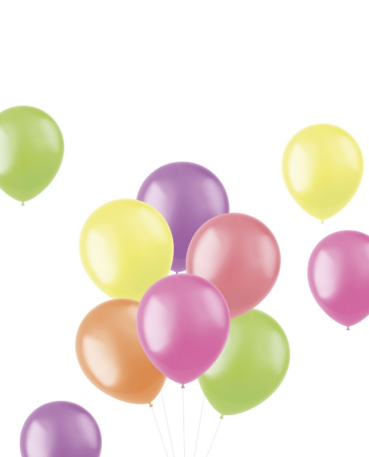 50 neon gekleurde ballonnen 30cm