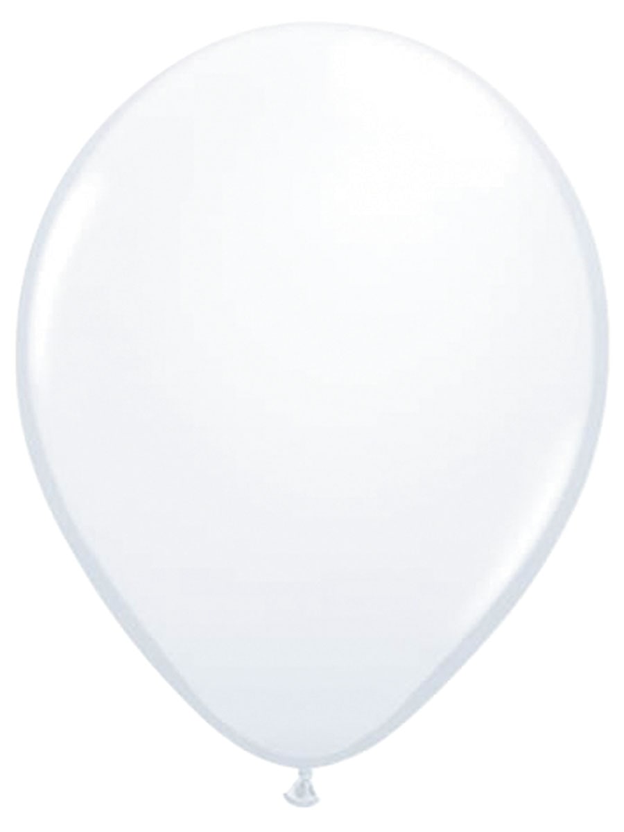 50 Witte Metallic Ballonnen 30cm