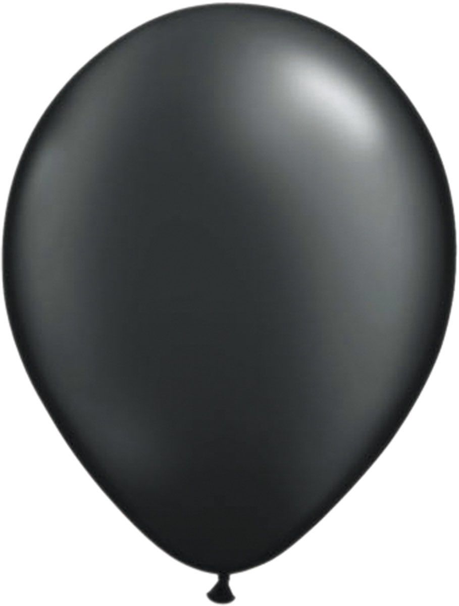 50 Zwarte Metallic Ballonnen 30cm