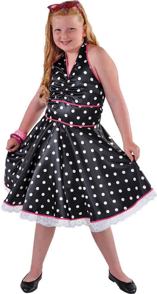 50's Jurkje Zwart met Stippen Meisjes