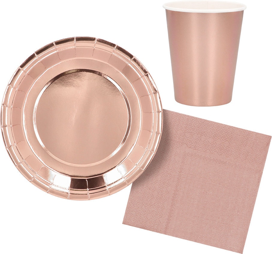 6-delige Verjaardag Tafelset Roségoud
