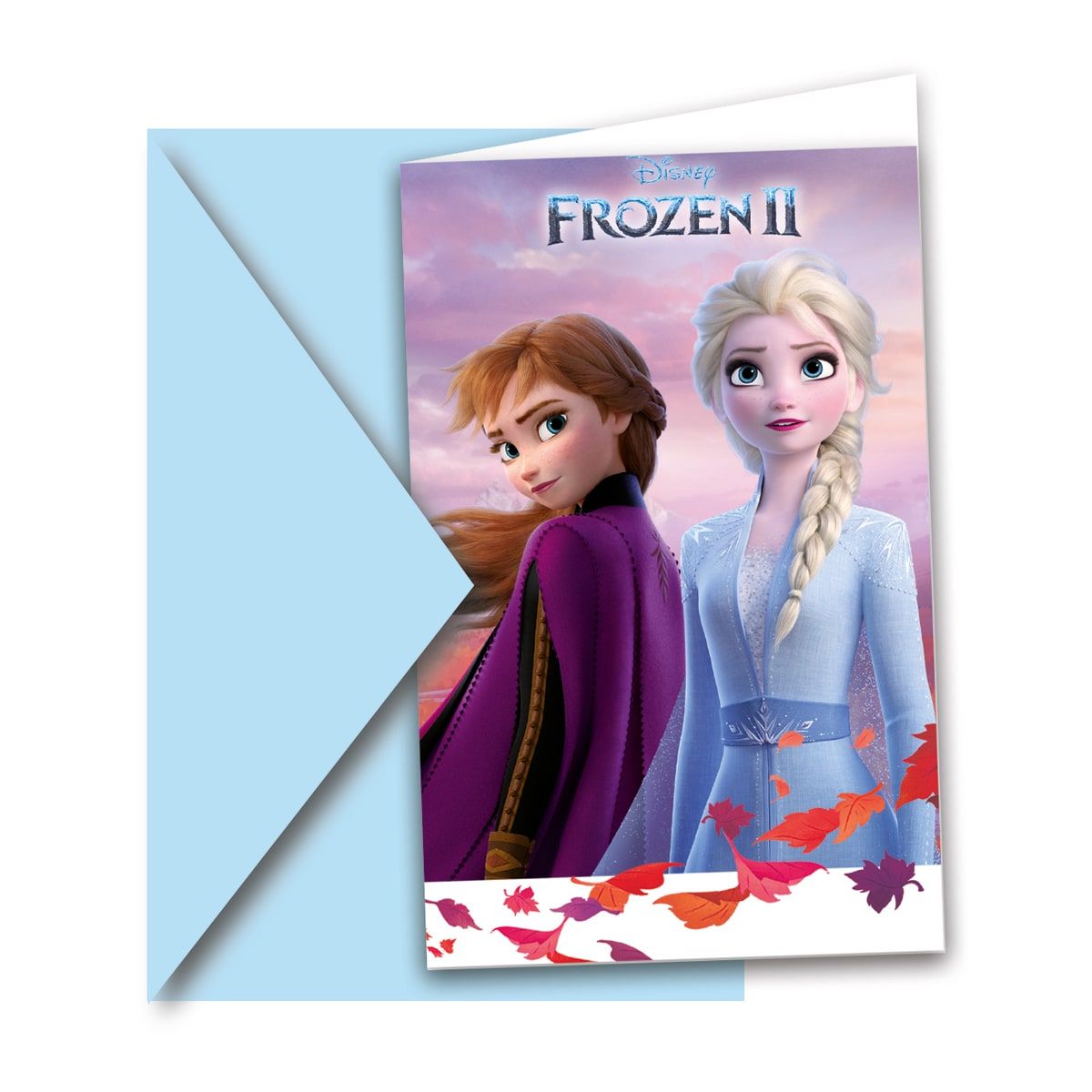 6 Frozen 2 kinderfeestje uitnodigingen