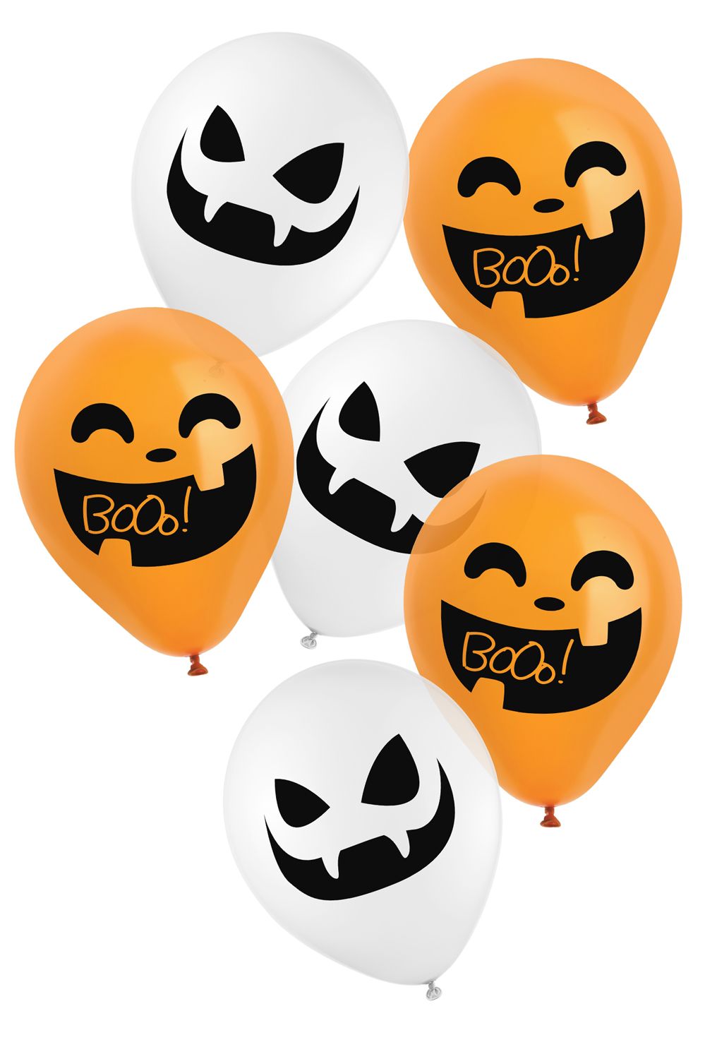6 Halloween Ballonnen 23cm Latex