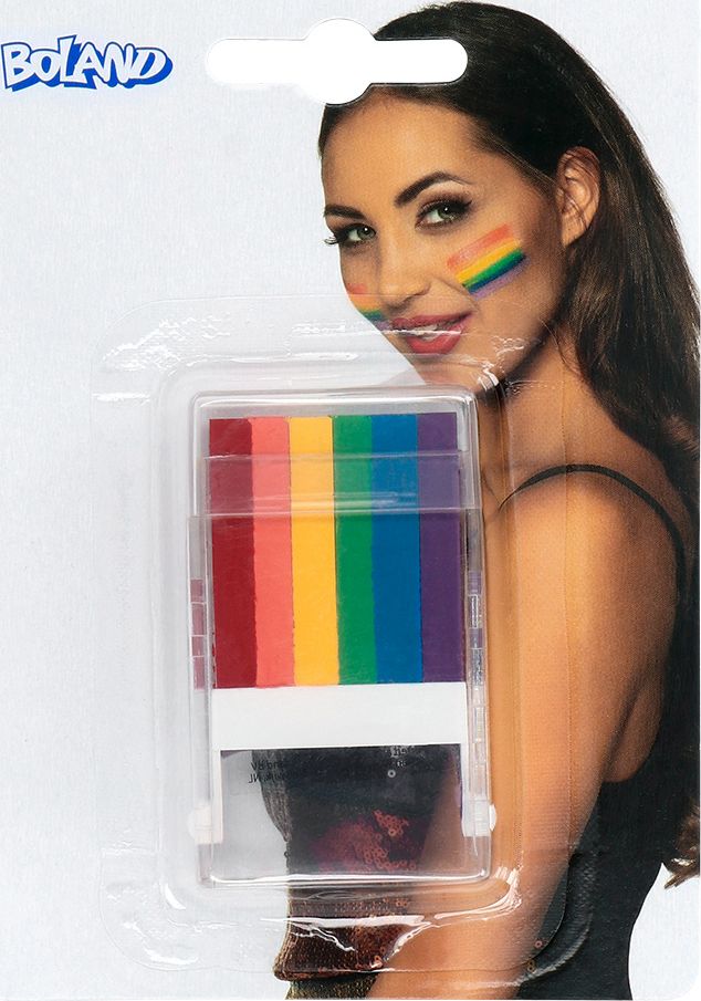 6 In 1 Kleuren Schminkstift Regenboog