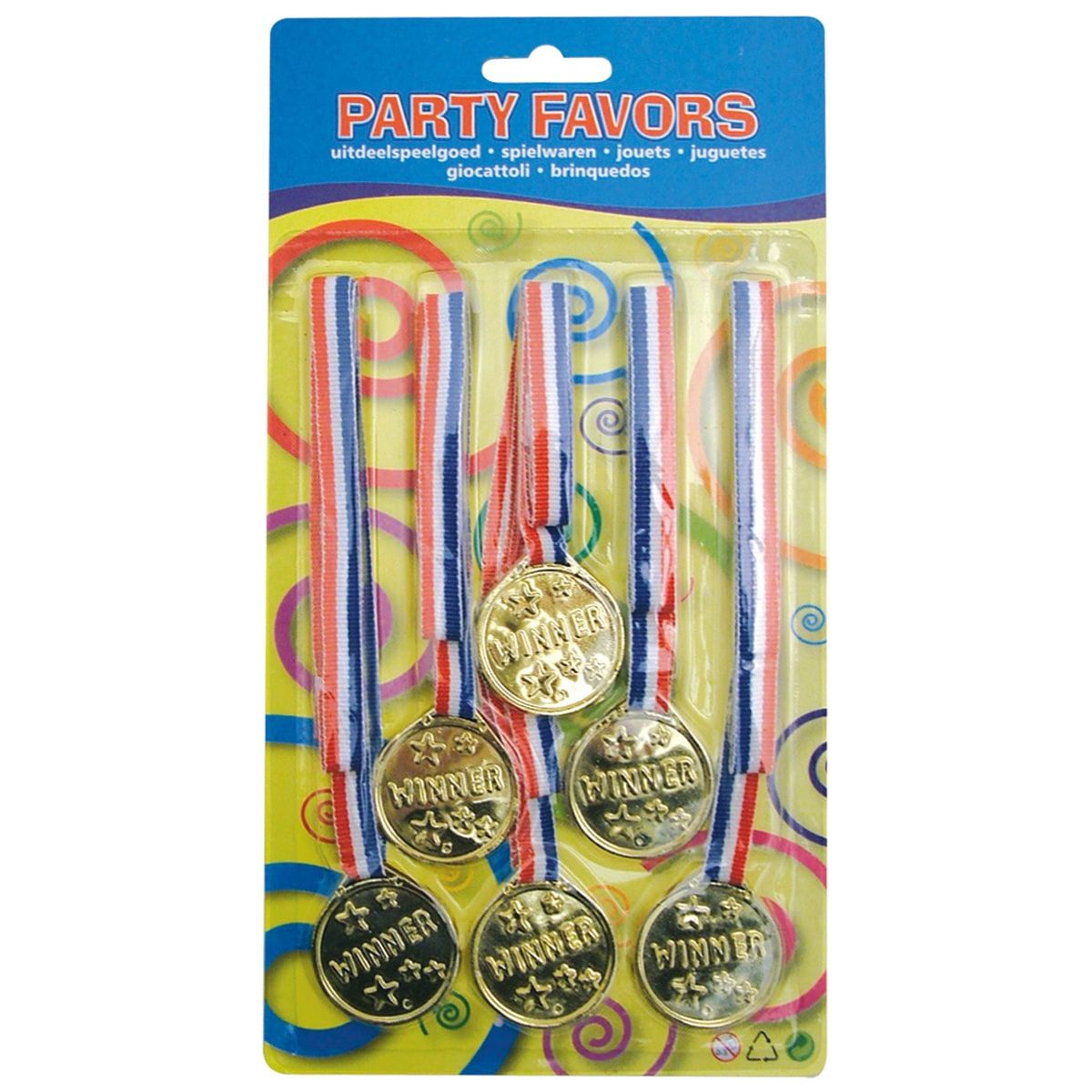 6 Medailles Winnaar Goud