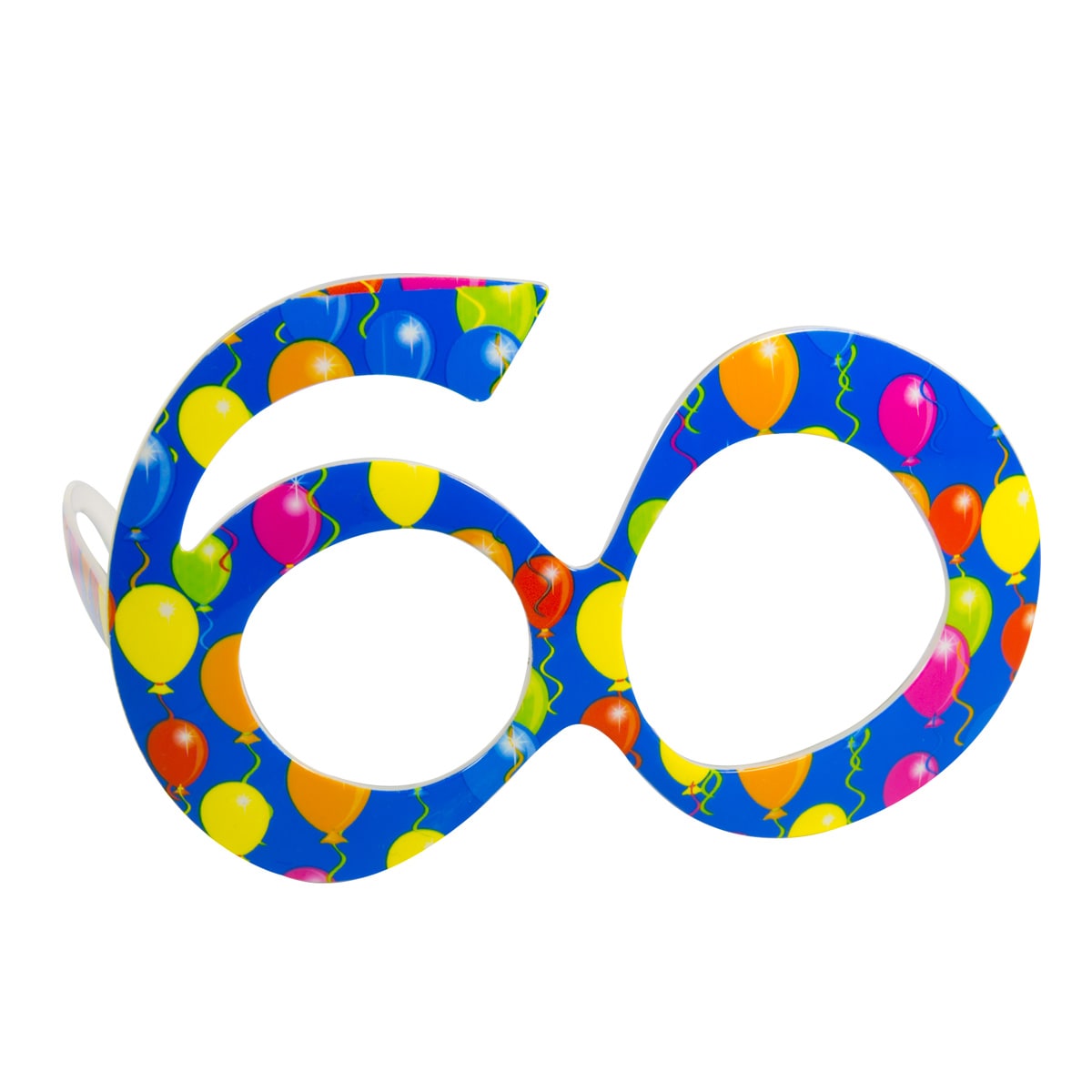 60 jaar ballonnen feest bril blauw
