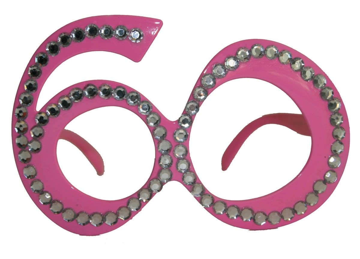 60 jaar diamant feest bril roze