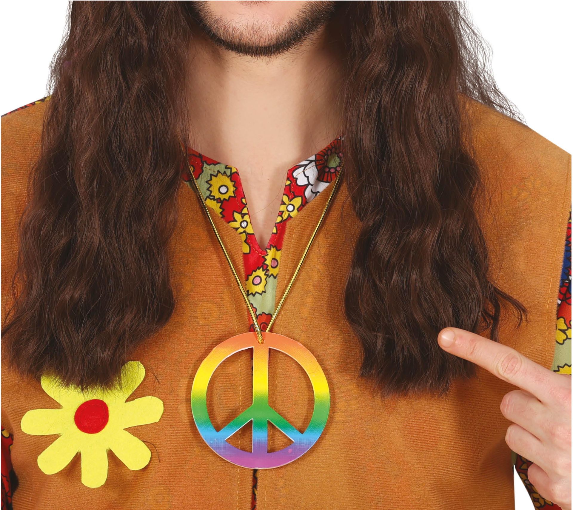 60's Retro Hippie Ketting Regenboog