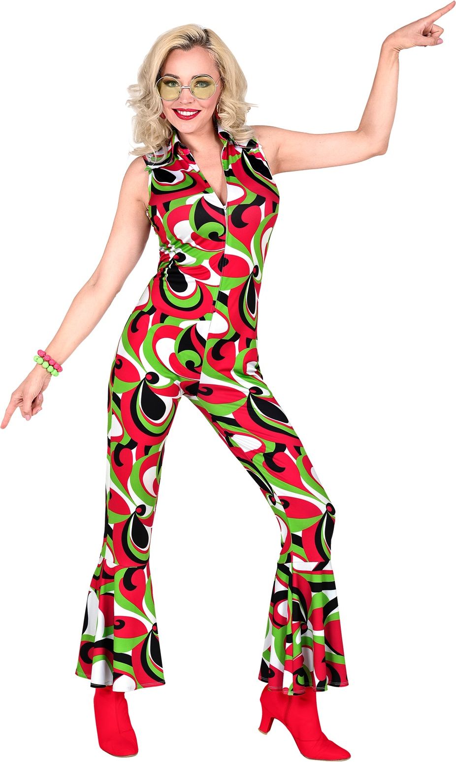 70's Disco Groene Jumpsuit Dames